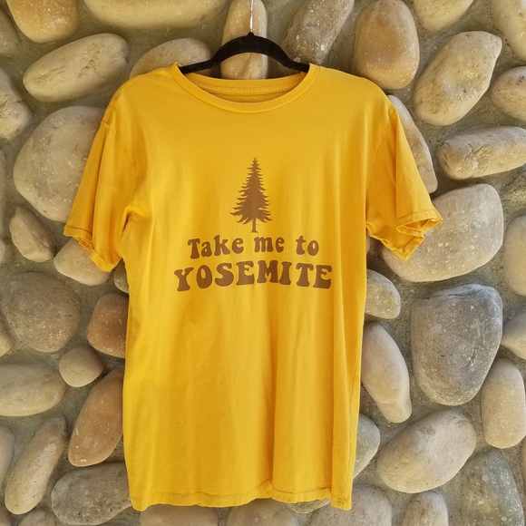 Electric West Tops - Buckle Electric West Graphic Yellow 'Take Me to Yosemite' Short Sleeve Tee